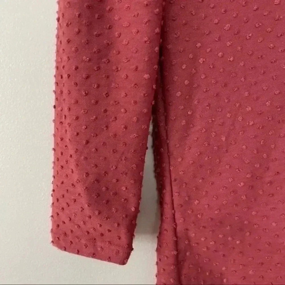 W5 dark coral Swiss dot v neck tie top Small - Picture 6 of 8